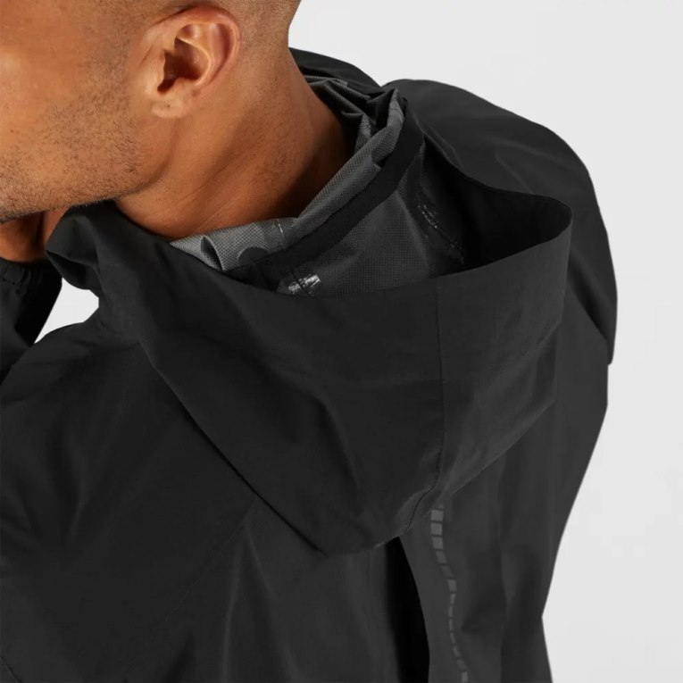 Salomon Bonatti Trail Waterproof Men's Shell Jackets Black | CA 20V13